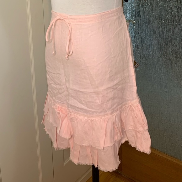 Vintage Juicy Couture Knee Skirt w/ 2 Layer Ruffle CA - Picture 2 of 4